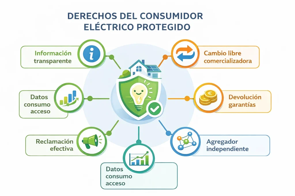 Principales derechos de consumidores eléctricos con el nuevo reglamento 2026